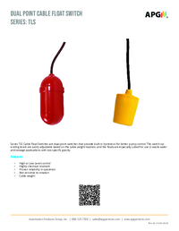 Thumbnail of document Data Sheet - TLS Cable Float Switches
